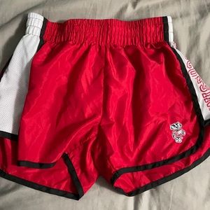 xs women’s wisconsin badgers athletic shorts